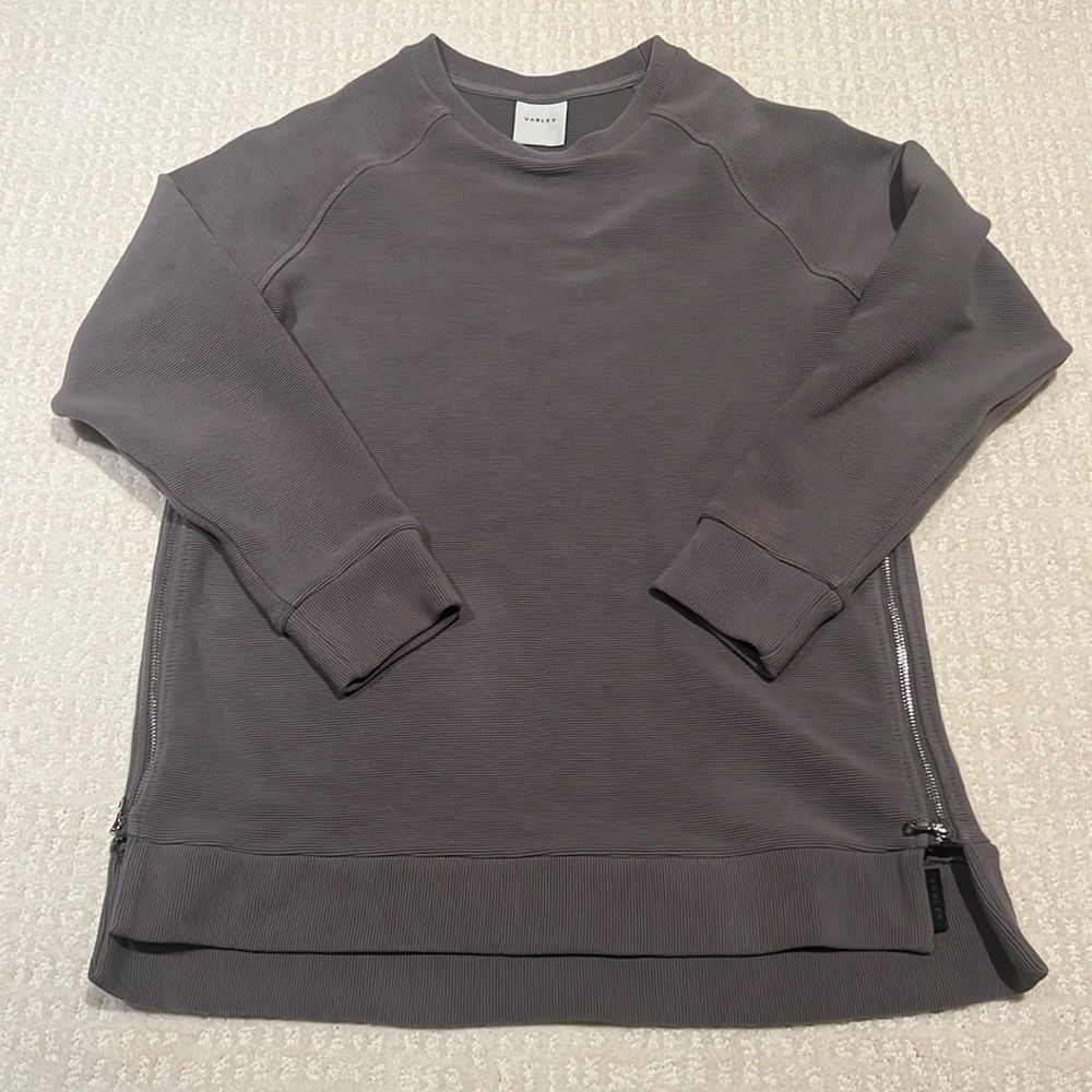 Varley manning sweatshirt - dark grey medium sweatshirt with zipper side